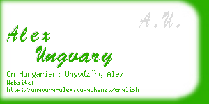 alex ungvary business card